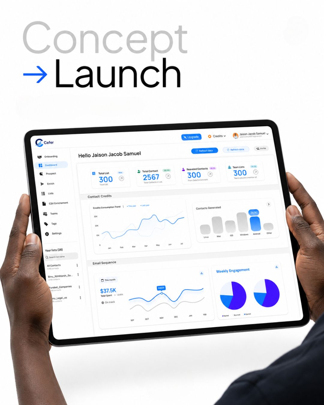 Cefer.io Dashboard preview 1